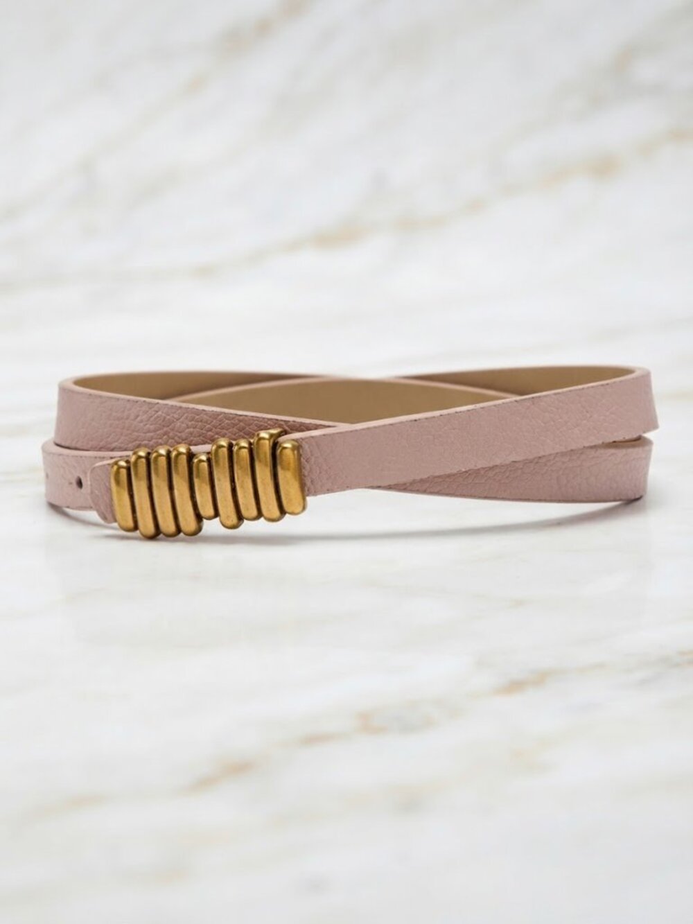 Pink Ladies Unique Skinny Belt - Picture 2 of 7